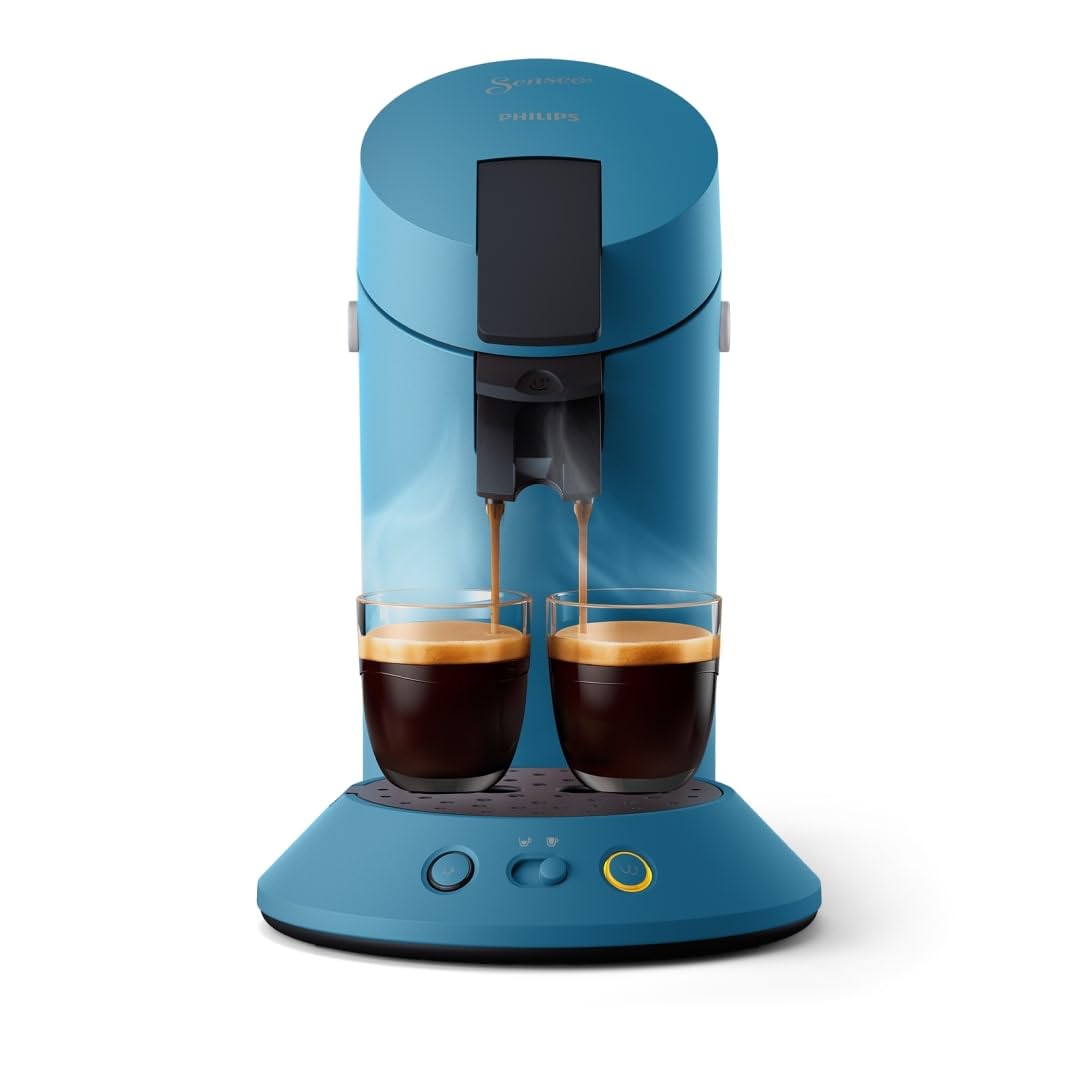 Caffio - Senseo Original Plus Machine à café à dosettes Bleu Paon CSA210/00