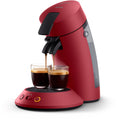 Caffio - SENSEO Original Plus Machine à Café à Dosettes, Rouge CSA210/91